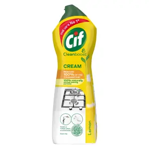 Cif Cleanboost Lemon Cream Multi-surface Cream Cleaner, 750ml