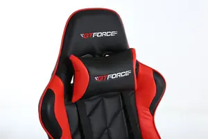 GTForce Pro GT Reclining Sports Racing Gaming Office Desk Pc Car Faux Leather Chair (Red)