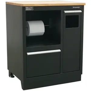 775mm Heavy Duty Modular Steel Floor Cabinet with Rubbish Bin and Storage Solutions