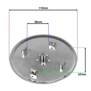 SPARES2GO 110mm Luxury Plug Cover for Shower Trap with 90mm Tray (Brushed Nickel)