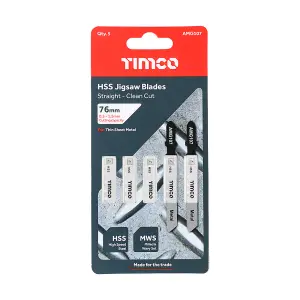 TIMCO Jigsaw Blades Metal Cutting HSS Blades - T118G