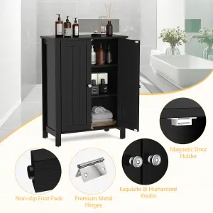 Costway Bathroom Floor Cabinet Freestanding with 2 Doors