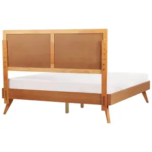 EU King Size Bed Light Wood ISTRES