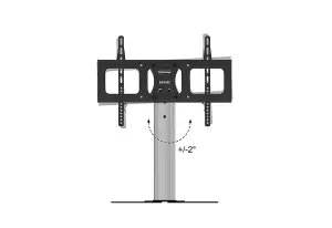 Duronic TVS1D1 TV Stand and Tilting Monitor Bracket, Standing Desktop Mount with VESA 600x400 for Flat Screen Television 37-65"