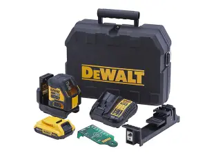 Dewalt DCLE34021D1 XR Compact Cross Line Green Laser 18V 1 x 2.0Ah Li-ion + Case