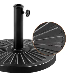 Yaheetech Black 10kg Resin Patio Market Umbrella Base