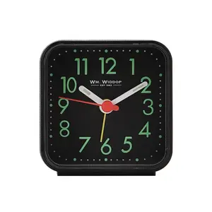 Analogue Quartz Movement / Crystal Alarm Tabletop Clock in Black/Green/Red/White