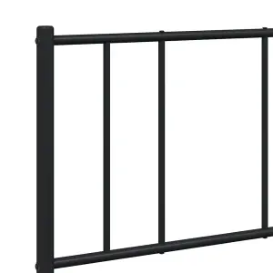 Berkfield Metal Bed Frame with Headboard and Footboard Black 160x200 cm