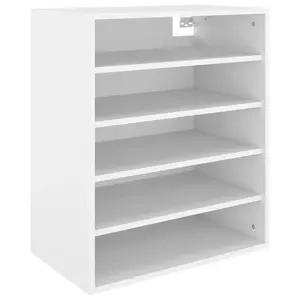 Berkfield Shoe Cabinet White 60x35x70 cm Engineered Wood