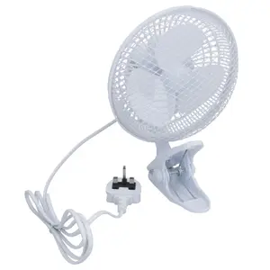 Portable 6" Desk Fan With Clip Cooling 2 Speed Home Office UK Plug