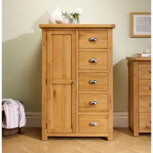 Birlea Woburn 1 Door 5 Drawer Wardrobe Oak