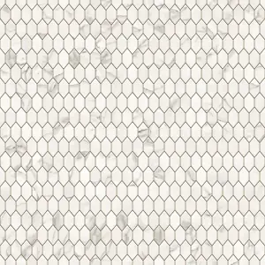 Mosaic sheet in ceramic on net 250mm x 256mm - Elegant White Statuary