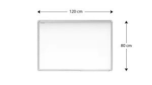 ALLboards Whiteboard dry erase magnetic surface aluminium frame 120x80 cm PREMIUM EXPO