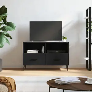 Berkfield TV Cabinet Black 80x36x50 cm Engineered Wood