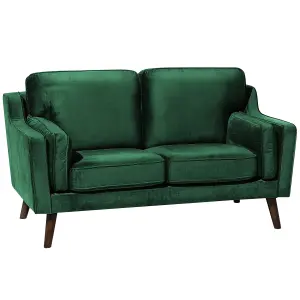 2 Seater Velvet Sofa Green LOKKA