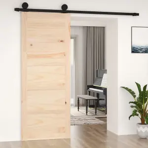 Berkfield Barn Door 80x1.8x204.5 cm Solid Wood Pine