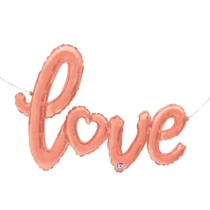 Betallic Love Letters Foil Balloon Rose Gold (One Size)