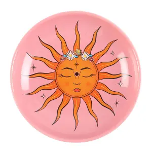 Something Different Celestial The Sun Incense Holder Pink/Orange (One Size)