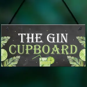 Red Ocean Funny Sign Gin Gifts Man Cave Home Bar Pub Plaque Garden Shed Sign