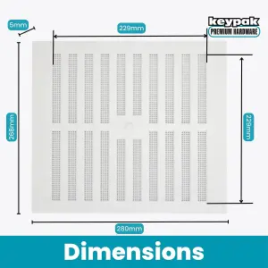 Adjustable 9x9 Louvre With FlyScreen White