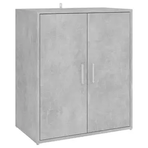 Berkfield Shoe Cabinet Concrete Grey 60x35x70 cm Engineered Wood