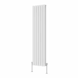 Rinse Bathrooms 1600x408mm Vertical Column Designer Radiator White Double Flat Panel Radiators