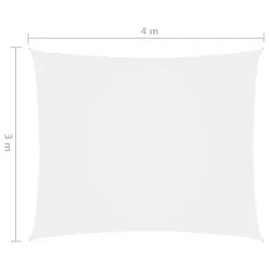 Berkfield Sunshade Sail Oxford Fabric Rectangular 3x4 m White