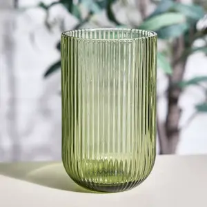 Chanyia Drinking Glass Set (Set of 6) Green / 13" H