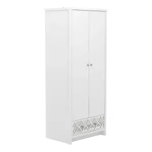 GFW Arianna 2 Door 1 Drawer Wardrobe White