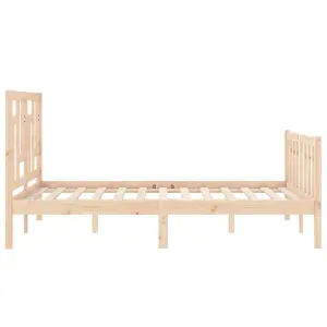 Berkfield Bed Frame with Headboard 120x200 cm Solid Wood