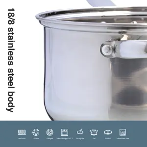 Buckingham Premium Induction Stainless Steel  Saucepan 20 cm/ 3.8 L