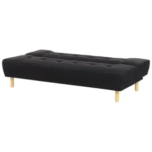 Beliani Retro Sofa Bed ALSTEN Black