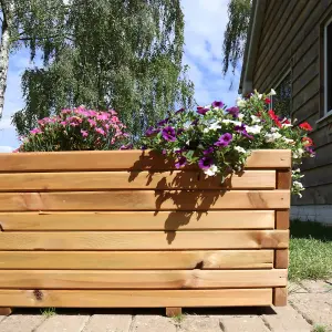 1.4m Pine Raised Trough Planter