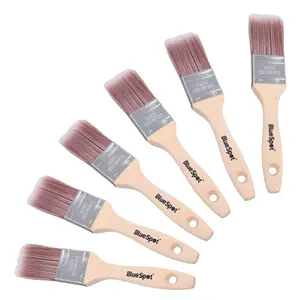 1.5 Synthetic Paint Brush Painting + Decorating Brushes With Wooden Handle 6pk