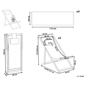 Sun Lounger Wood Light Wood AVELLINO