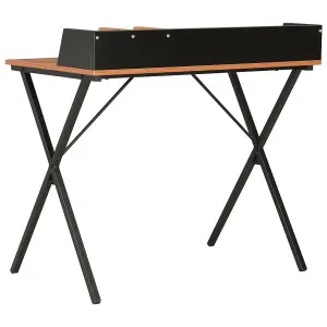 Berkfield Desk Black and Brown 80x50x84 cm