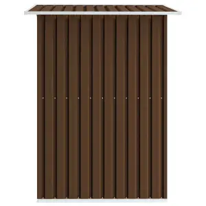 Berkfield Garden Storage Shed Brown 204x132x186 cm Steel