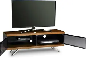 MDA Designs TUCANA 1200 HYBRID BLACK WALNUT Beam Thru Remote-Friendly up to 60" Flat Screen TV Cabinet