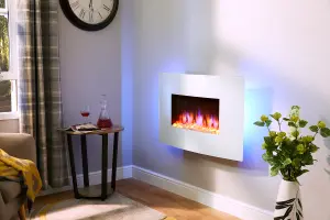 Egton White Wall Mounted Electric Fire