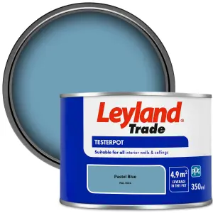 Leyland Trade Vinyl Matt Walls & Ceilings Emulsion Paint Pastel Blue (RAL 5024) 350ml Tester