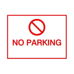 No parking PVC Safety sign, (H)150mm (W)200mm