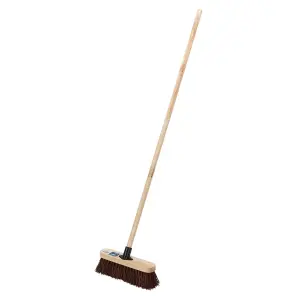 Draper  Stiff Bassine Broom Head with Plastic Bracket and Handle, 300mm 07869