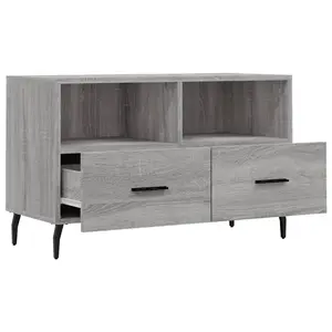 Berkfield TV Cabinet Grey Sonoma 80x36x50 cm Engineered Wood