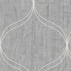 Boutique Optical Grey Geometric Textured Wallpaper Sample