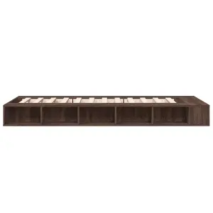 Berkfield Bed Frame without Mattress Brown Oak 90x190 cm Single