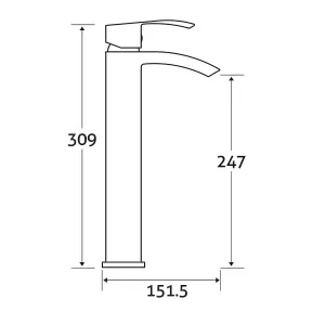 Stark Polished Chrome Deck-mounted Tall Basin Mono Mixer Tap