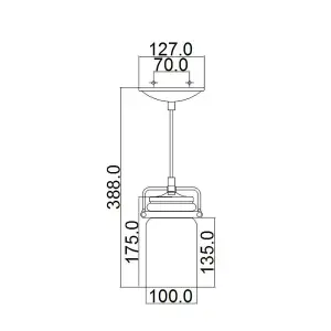 Elstead Brinley 1 Light Ceiling Mini Pendant Brushed Nickel, E27