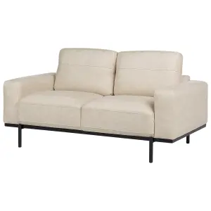 2 Seater Fabric Sofa Cream Beige SOVIK