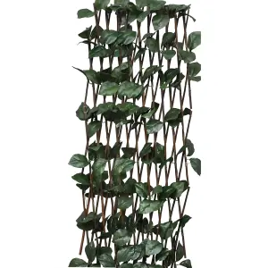 Berkfield Willow Trellis Fences 5 pcs with Artificial Leaves 180x60 cm