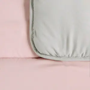 Coverless 10.5 Tog Duvet & Pillowcase, Blush/Grey - Single